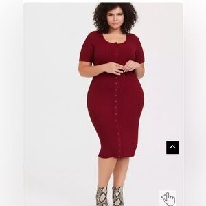Torrid Elegant Burgundy Sleeveless tank  Dress